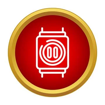 Pause button on a smartwatch device interface icon Stock Illustration