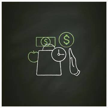 Pause chalk icon Stock Illustration