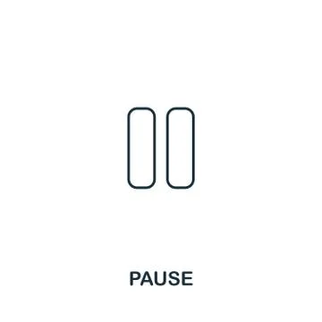 Pause creative icon. Simple element illustration. Pause concept symbol design Stock-Illustration