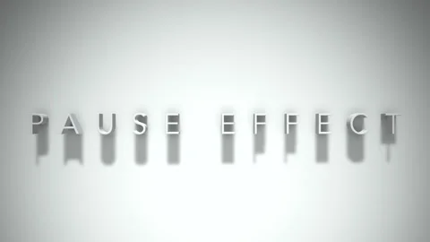 Pause effect 3D title animation white text on a white background Stock Footage 299378877