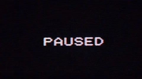 Pause grunge retro video game Stock Footage 60062072