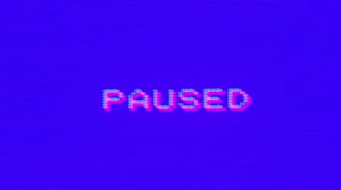 Pause grunge retro video game Stock Footage 60062096