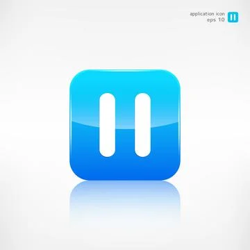 Pause icon. Application button vector illustration. Stock Illustration