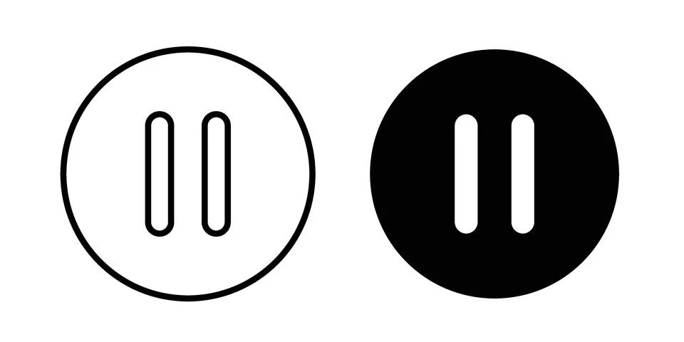 Pause icon concept. best for web design Stock Illustration