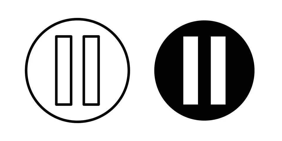Pause icon graphic element. web icon set Stock Illustration