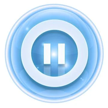 Pause icon ice, isolated on white background. Stockillustratie