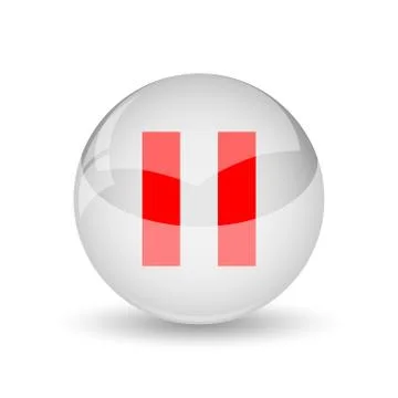 Pause icon. internet button on white background.. Illustrazione stock