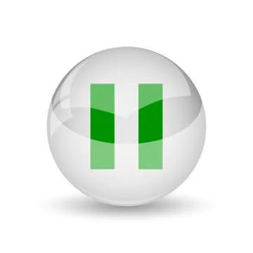 Pause icon. Internet button on white background.. Illustrazione stock