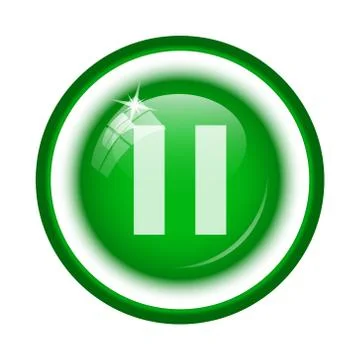 Pause icon. Internet button on white background.. Illustrazione stock