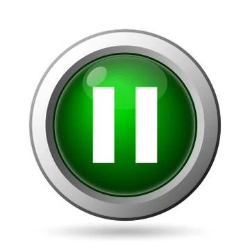 Pause icon. Internet button on white background. Illustrazione stock