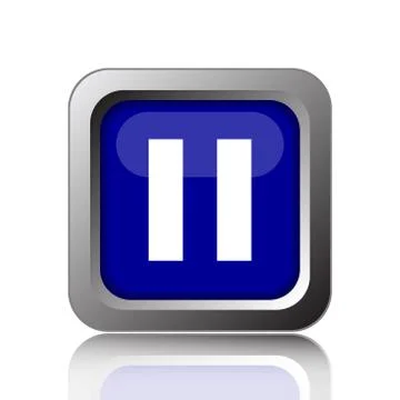 Pause icon. Internet button on white background.. イラスト素材