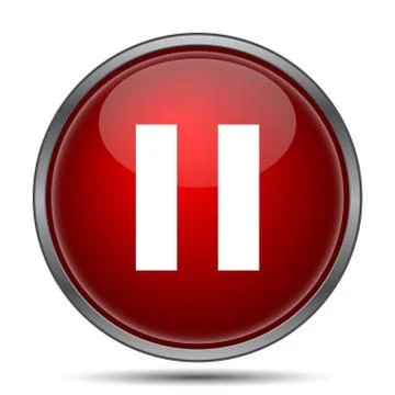 Pause icon. Internet button on white background.. Illustrazione stock