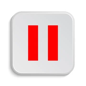 Pause icon. Internet button on white background.. Stock Illustration