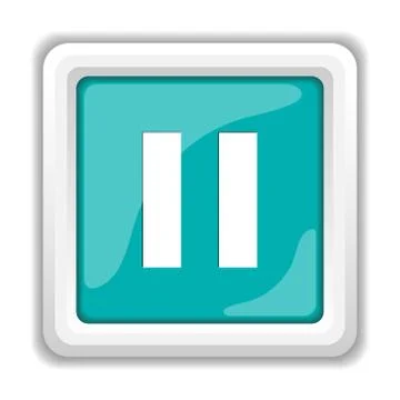 Pause icon. Internet button on white background.. Stock Illustration
