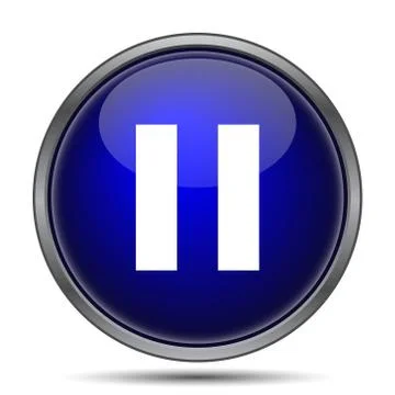 Pause icon. Internet button on white background.. Stock Illustration