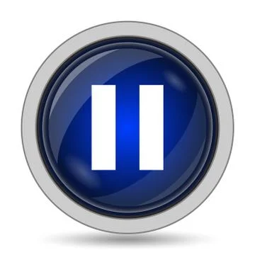 Pause icon. Internet button on white background.. イラスト素材