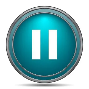 Pause icon. Internet button on white background.. イラスト素材