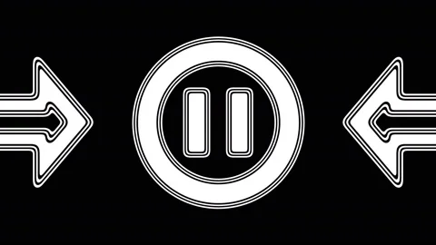 The pause icon. Looping footage has 4K resolution. Illustration. Video stock 106112705
