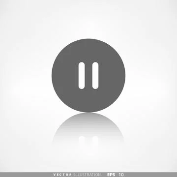 Pause icon. Meida player button. Illustrazione stock