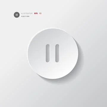 Pause icon. Meida player button. Illustrazione stock