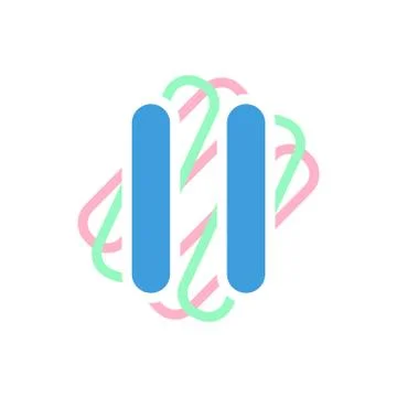 Pause icon, modern flat design color sign vector Stock Illustration