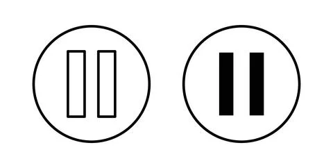 Pause icon symbol. Flat Vector illustration Stock Illustration