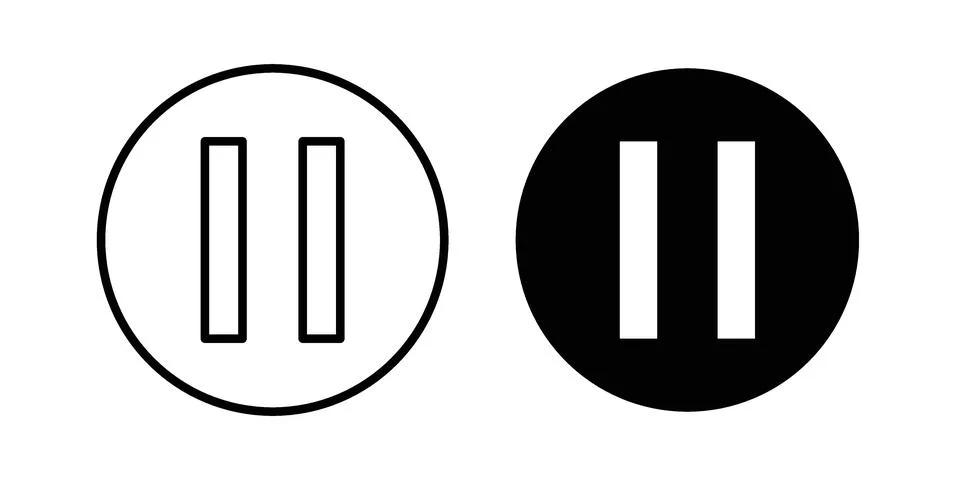 Pause icon vector design illustrations Stock-Illustration