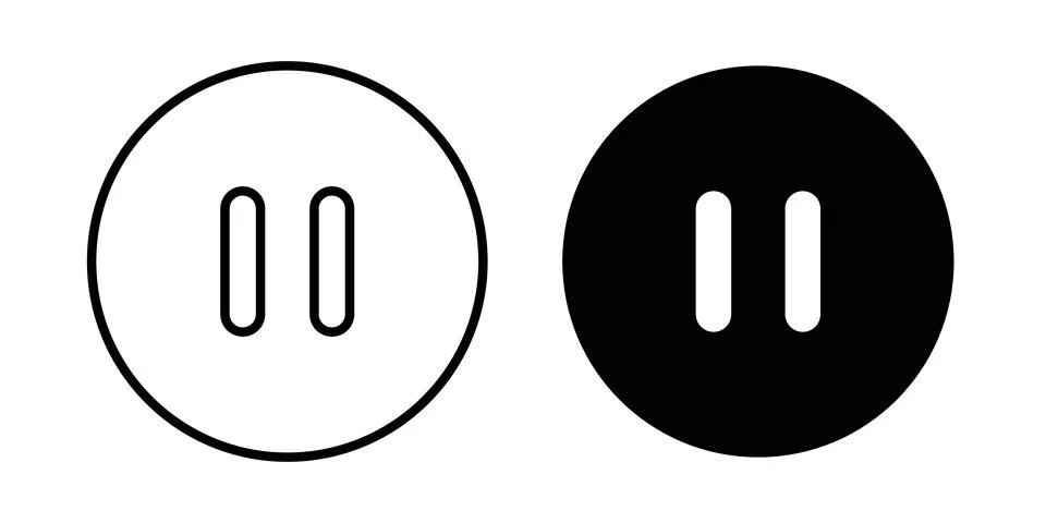 Pause icon vector editable eps10 Stock Illustration