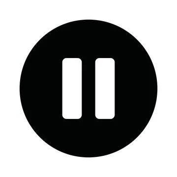 Pause icon, vector illustration. Flat design style. vector pause icon illustr Stock Illustration