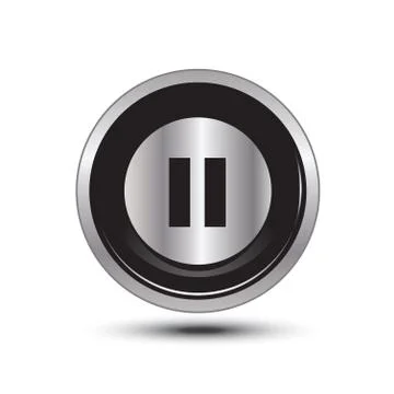 Pause icon web Stock Illustration