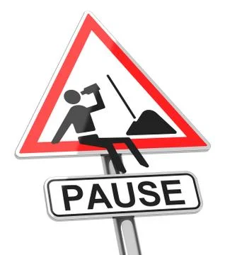 The pause Stock Illustration