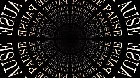 PAUSE Keyword Animation, 3D Pattern, Background Loop. mindfulness concept. Stock Footage 251380441