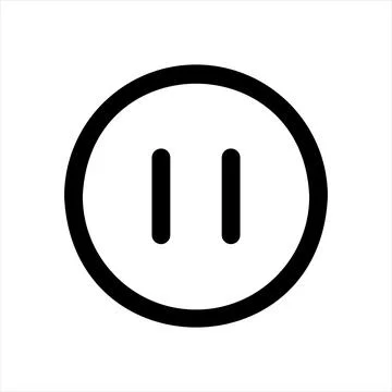 Pause line icon vector illustration isolated on white background Stock Illustration