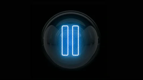 Pause. Pause reveal. Pause button. Pause Icon. Blue icon Stock Footage 170915892