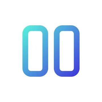 Pause pixel perfect gradient linear ui icon Stockillustratie