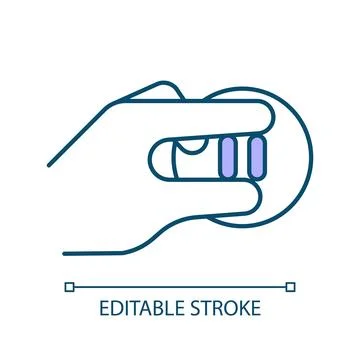 Pause RGB color icon Stock Illustration
