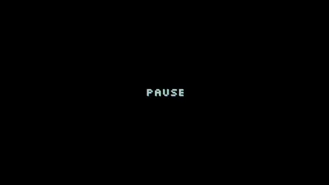 Pause text animation with Glitch and VHS Noise effect on a letters Video stock 254543918