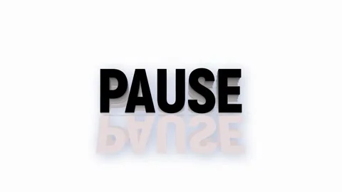 Pause text animation with vertically word rotating effect. paused streaming.. Video stock 313527896
