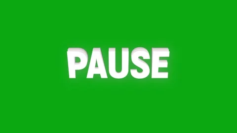 Pause text animation with vertically word rotating effect. paused streaming.. Stock Footage 313527900
