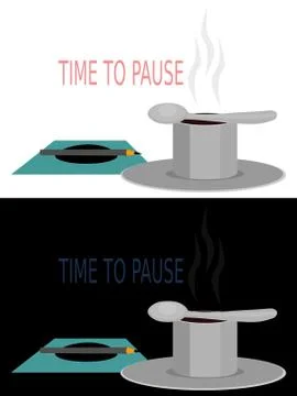 Pause time concept - vector Stock Illustration
