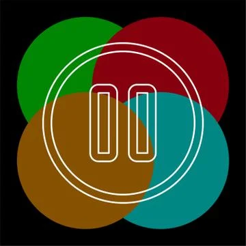 Pause vector icon Stock Illustration