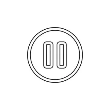 Pause vector icon Stock Illustration