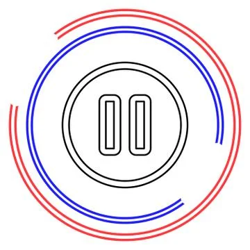 Pause vector icon Stock Illustration