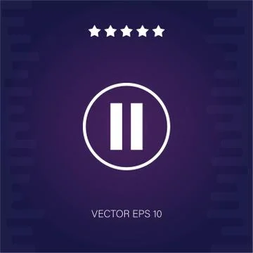 Pause vector icon Stock Illustration