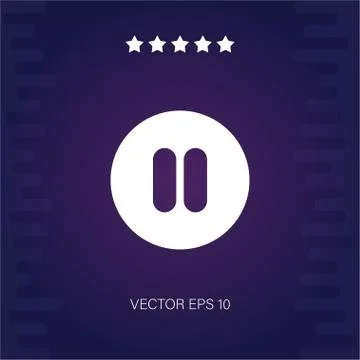 Pause vector icon Stock Illustration