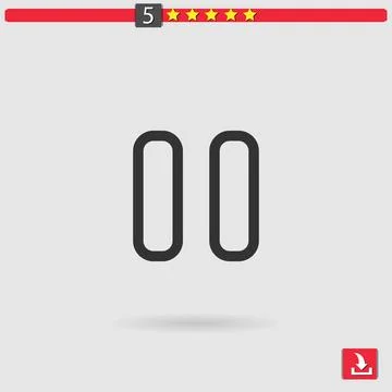 Pause vector icon Illustrazione stock