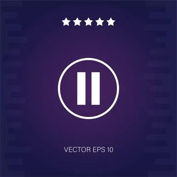 Pause vector icon Stock Illustration