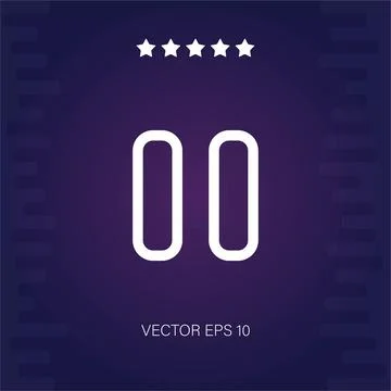 Pause vector icon Stock Illustration