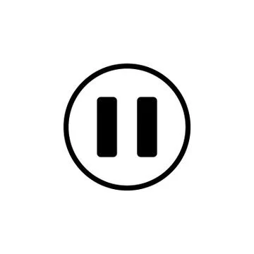 Pause vector icon. vector illustration black on white background Stock Illustration
