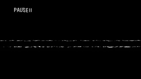 Pause VHS or VCR analog TV vintage display on black background Stock Footage 315198621